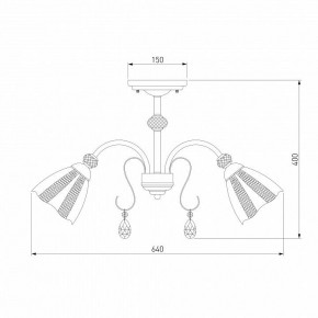 Люстра на штанге Eurosvet Floranse 30155/5 античная бронза в Березниках - berezniki.mebel24.online | фото 3