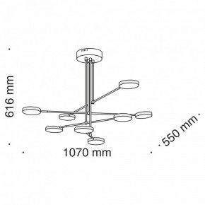 Люстра на штанге Maytoni Fad MOD070PL-L48B3K в Березниках - berezniki.mebel24.online | фото 8