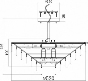 Люстра на штанге Maytoni Mazzo MOD130CL-11G в Березниках - berezniki.mebel24.online | фото 5