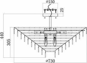 Люстра на штанге Maytoni Mazzo MOD130CL-14G в Березниках - berezniki.mebel24.online | фото 4