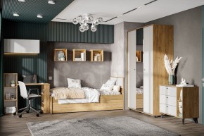 МИЛАН Детская (Дуб Золотой/Белый матовый) в Березниках - berezniki.mebel24.online | фото