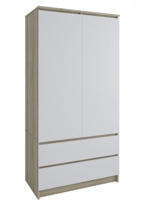 МОРИ МШ 900.1 Шкаф с 2-мя дв. и 2-мя ящ. (Дуб Сонома/Белый) в Березниках - berezniki.mebel24.online | фото 1