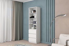 МС "Хилтон" Стеллаж (Белый текстурный) в Березниках - berezniki.mebel24.online | фото