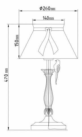 Настольная лампа декоративная Maytoni Bird ARM013-11-W в Березниках - berezniki.mebel24.online | фото 5