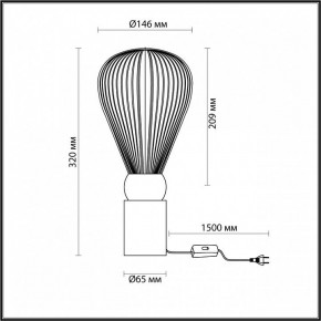 Настольная лампа декоративная Odeon Light Elica 5402/1T в Березниках - berezniki.mebel24.online | фото 4