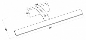 Подсветка для зеркала Maytoni Decart MIR010WL-L12B4K в Березниках - berezniki.mebel24.online | фото 3