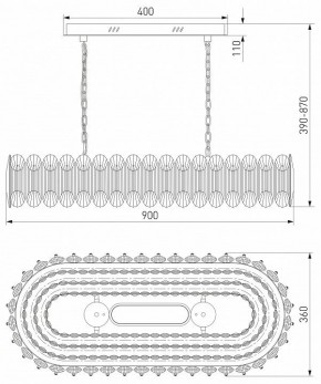 Подвесная люстра Bogate-s Chaleur 423/1 в Березниках - berezniki.mebel24.online | фото 5