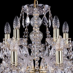 Подвесная люстра Bohemia Ivele Crystal 1411 1411/10+5/240/G/Leafs в Березниках - berezniki.mebel24.online | фото 4