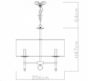 Подвесная люстра Divinare Candela 1162/01 LM-5 в Березниках - berezniki.mebel24.online | фото 4