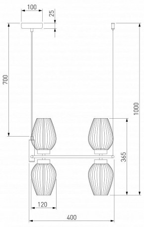 Подвесная люстра Eurosvet Alva 30183/4 латунь в Березниках - berezniki.mebel24.online | фото 4