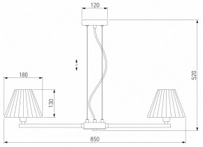 Подвесная люстра Eurosvet Peony 60136/8 хром/графит в Березниках - berezniki.mebel24.online | фото 3