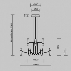 Подвесная люстра Maytoni Arana MOD401PL-L72BS3K в Березниках - berezniki.mebel24.online | фото 5