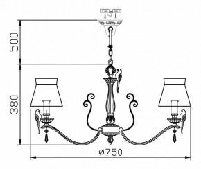 Подвесная люстра Maytoni Bird ARM013-08-W в Березниках - berezniki.mebel24.online | фото 5