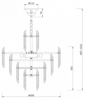 Подвесная люстра Maytoni Flare DIA200PL-06G в Березниках - berezniki.mebel24.online | фото 7