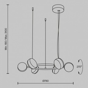 Подвесная люстра Maytoni Mind MOD299PL-L60BC3K в Березниках - berezniki.mebel24.online | фото 4