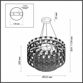 Подвесная люстра Odeon Light Buckle 4989/9 в Березниках - berezniki.mebel24.online | фото 8