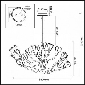 Подвесная люстра Odeon Light Gardi 5090/18 в Березниках - berezniki.mebel24.online | фото 6