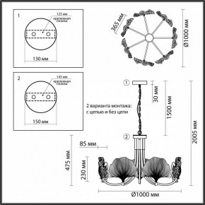 Подвесная люстра Odeon Light Ventaglio 4870/7 в Березниках - berezniki.mebel24.online | фото 6