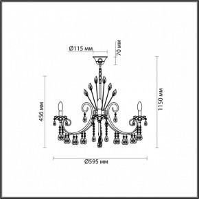 Подвесная люстра Odeon Light Versia 4977/6 в Березниках - berezniki.mebel24.online | фото 5