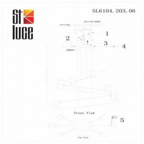 Подвесная люстра ST-Luce Montecelio SL6104.203.06 в Березниках - berezniki.mebel24.online | фото 4