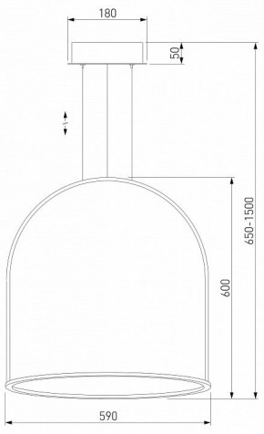 Подвесной светильник Eurosvet Over 90323/1 черный в Березниках - berezniki.mebel24.online | фото 3