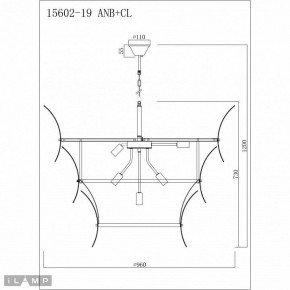 Подвесной светильник iLamp Gramercy 15602-19 ANB+CL в Березниках - berezniki.mebel24.online | фото 3