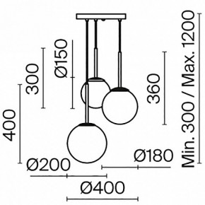 Подвесной светильник Maytoni Basic form MOD321PL-03B в Березниках - berezniki.mebel24.online | фото 6