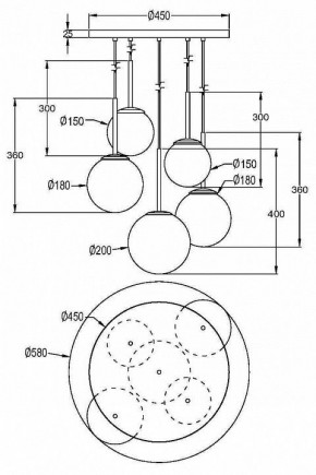 Подвесной светильник Maytoni Basic form MOD321PL-05G1 в Березниках - berezniki.mebel24.online | фото 4