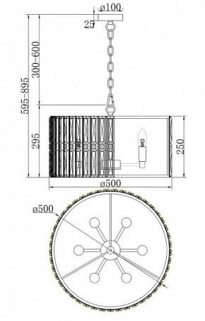 Подвесной светильник Maytoni Facet MOD094PL-06G в Березниках - berezniki.mebel24.online | фото 4