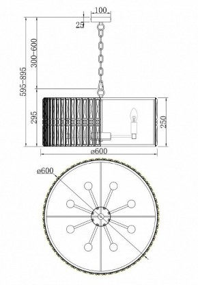 Подвесной светильник Maytoni Facet MOD094PL-08CH в Березниках - berezniki.mebel24.online | фото 3