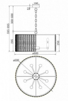 Подвесной светильник Maytoni Facet MOD094PL-08G в Березниках - berezniki.mebel24.online | фото 3