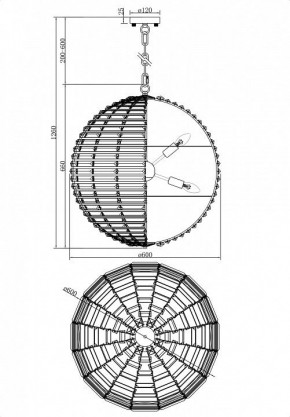 Подвесной светильник Maytoni Palla MOD092PL-08CH в Березниках - berezniki.mebel24.online | фото 4