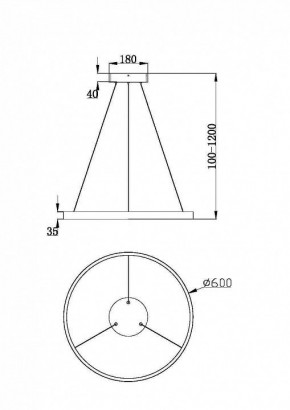 Подвесной светильник Maytoni Rim MOD058PL-L32BK в Березниках - berezniki.mebel24.online | фото 2