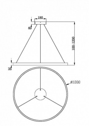 Подвесной светильник Maytoni Rim MOD058PL-L54BSK в Березниках - berezniki.mebel24.online | фото 3