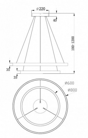 Подвесной светильник Maytoni Rim MOD058PL-L74W4K в Березниках - berezniki.mebel24.online | фото 6