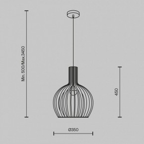 Подвесной светильник Maytoni Roots MOD194PL-01W в Березниках - berezniki.mebel24.online | фото 3