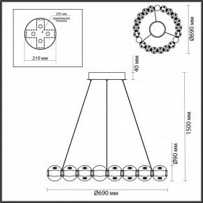 Подвесной светильник Odeon Light Crystal 5008/60L в Березниках - berezniki.mebel24.online | фото 6