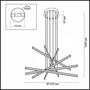 Подвесной светильник Odeon Light Rudy 3890/96L в Березниках - berezniki.mebel24.online | фото 6