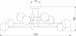 Потолочная люстра Eurosvet Nuvola 70129/8 латунь в Березниках - berezniki.mebel24.online | фото 3