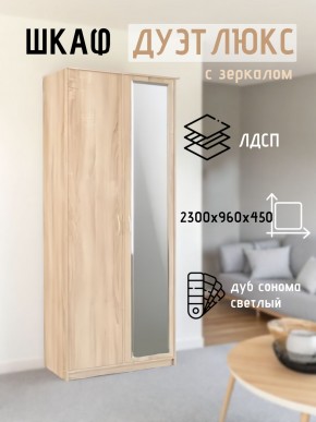 Шкаф 2-х створчатый Дуэт Люкс с зеркалом в Березниках - berezniki.mebel24.online | фото 7