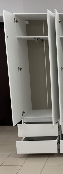 Шкаф 2-ств. с 2 ящиками и вешалкой "Бьянко" в Березниках - berezniki.mebel24.online | фото 2