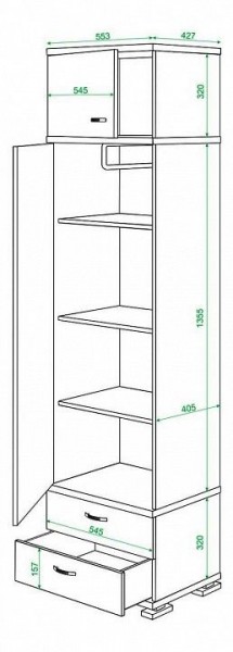 Шкаф платяной Домино КС-10 в Березниках - berezniki.mebel24.online | фото 3