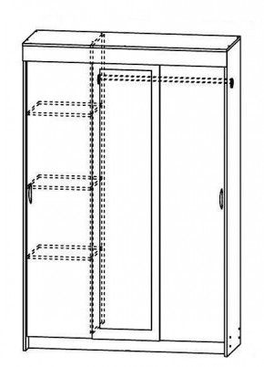 Шкаф-купе Бассо 1300 (Венге/Дуб белфорд) в Березниках - berezniki.mebel24.online | фото 2