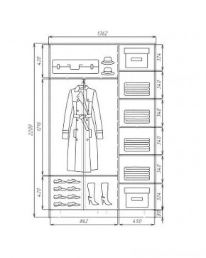 Шкаф-купе ХИТ 22-4-14-77 (420) в Березниках - berezniki.mebel24.online | фото 3