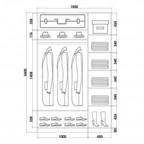 Шкаф-купе ХИТ 24-15-55 (620) в Березниках - berezniki.mebel24.online | фото 3