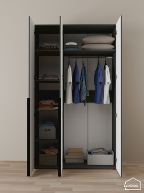 Шкаф Linnea MHR-3-1 2050х1200х510 (Графит-М 11.1.25) в Березниках - berezniki.mebel24.online | фото 4