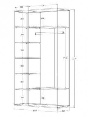 Шкаф Норден 1200 (Белый текстурный) в Березниках - berezniki.mebel24.online | фото 3