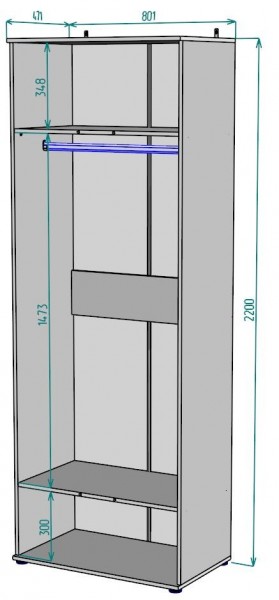 Шкаф Ольга H58 в Березниках - berezniki.mebel24.online | фото 2