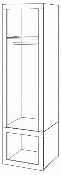 Шкаф платяной Toivo ТОЙ ШК 60/60 Д в Березниках - berezniki.mebel24.online | фото 2