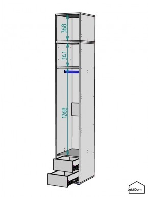 Шкаф с антресолью Linnea MHR-1A-3 2450х400х510 (Белый-М 11.1.1) в Березниках - berezniki.mebel24.online | фото 3